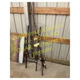 Fishing poles, ladder