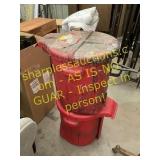 2 plastic waste cans