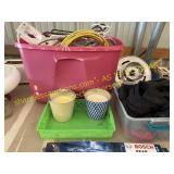Tote of Wire, Candles, miscellaneous