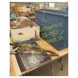 Rubbermaid Tote, Saw, Glassware, Misc