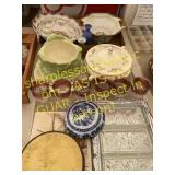 Decorative Bowls and Plates, Glasses, Misc