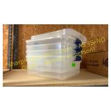 4 storage bins with lids