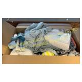 Assortment baby items, diapers, etc.