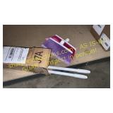 2 Broom handles & broom heads
