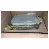 3 Glasslock food storage containers minus 1 lid