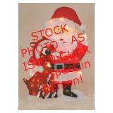 32" Rudolph and Santa prelit
