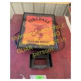 Fire ball lighted sign, holder