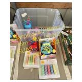 Chalk, bubble makers, toys