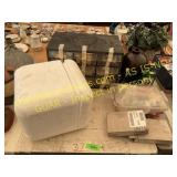 Organizers, cooler, jug