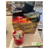 Box of clown costumes