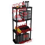 Gracious living 4-shelf resin garage shelves