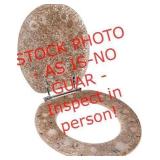 Ginsey Home Solutions Chrome Hinges Toilet Seat,