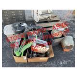 Pile of lawn mower parts