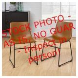 EDGEMOD Brinley Tan Dining Chair (Set of 2)