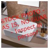 LUXIER Rectangular Bathroom Ceramic Vessel Sink