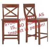 StyleWell Cedarville Walnut Finish Counter Stools