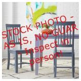 StyleWell Scottsbury Steel Blue Wood Dining C