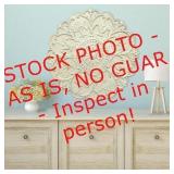Stratton Home Decor Shabby White Medallion Wall