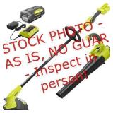 RYOBI 40V Cordless Battery String Trimmer and J