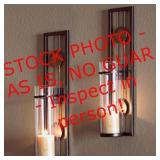 DANYA B Contemporary Metal Brown Wall Candle