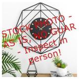 Glitzhome 24.02 in. D Modern Metal Black and