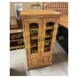 Wooden oak stereo cabinet