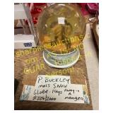 P. Buckley Snow Globe, Platter, Misc