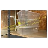 3 shoe box size totes with lids