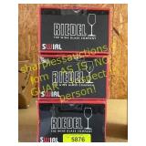 3 boxes riedel wine glasses