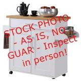 Hodedah Kitchen Island with Spice Rack, Towel