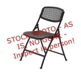 HDX Black Plastic Seat Outdoor Chairs (BID X 2)