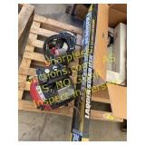 Pallet of air compressor, motor, ladder, hsm