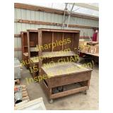 3 wooden podiums