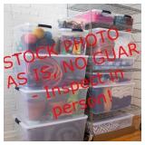 Rubbermaid 30 Qt stackable totes with lids 6