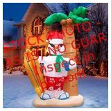 Holidayana 8 ft Christmas Inflatable Surfing