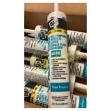 Box tubes of Alex plus caulk plus silicone