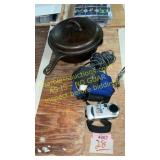 Sony Camera/accessories & cast iron pan