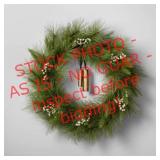 Hearth & Hand 32in Cedar Wreath w/ Bells & Berries