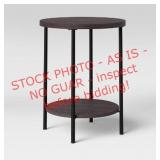 Wood Round End Table