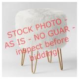 Ottomon Faux Fur White