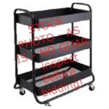 Made by Design Black Wide Metal Cart w/ Wheels