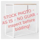 Brightroom Stackable 4 Tier Shoe Rack, White/Oak