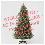 Frosted fir pre~lit Xmas tree