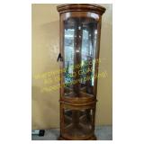 Round corner glass cabinet