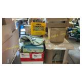 Pallet hose ree, clay planter & misc