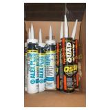 (4) DAP all purpose caulk, (3) Quad sealant