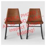 2-Project 62 Bowden Upholstered Molded Chairs