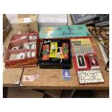 Mini tea sets, Barbie memorabilia, vintage games