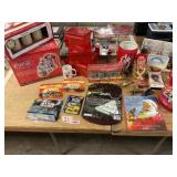 Coca Cola memorabilia,toys, cookie sheet