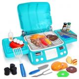 Kids BBQ Grill Playset, Frozen Toys for Girls